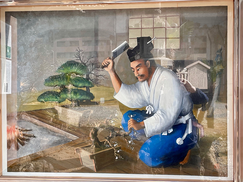常世神社にあった「鉢の木」の物語絵の写真