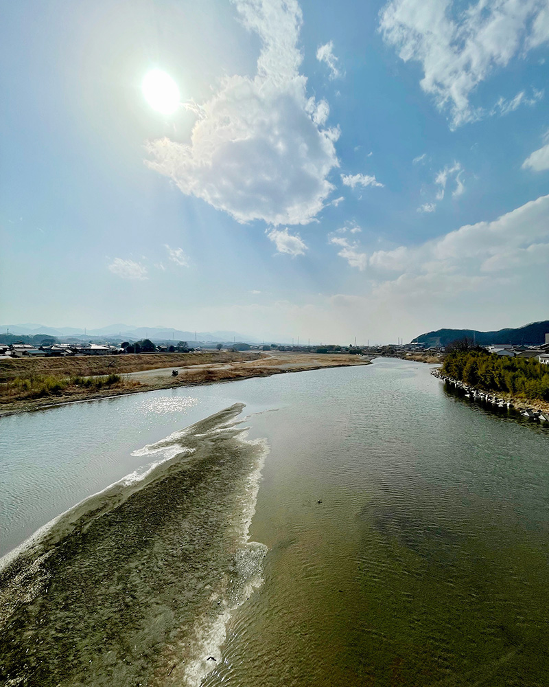鏑川を渡って藤岡市への写真