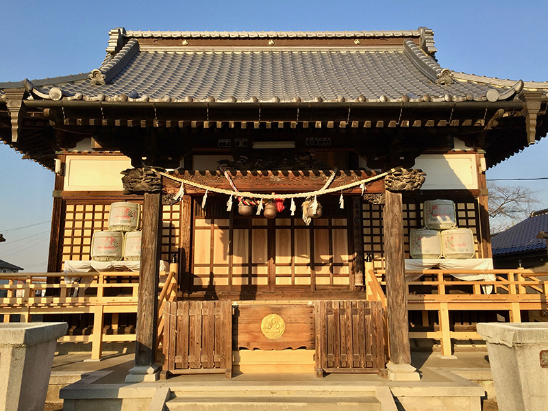 箕田氷川八幡神社の拝殿の写真