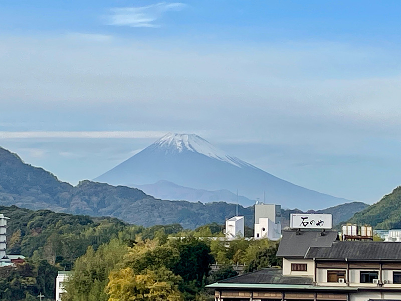 見守るように富士山が姿を現す写真