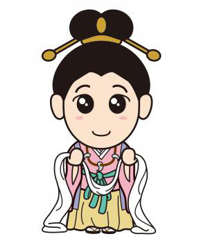 川俣町公式キャラクター「小手姫様」の写真